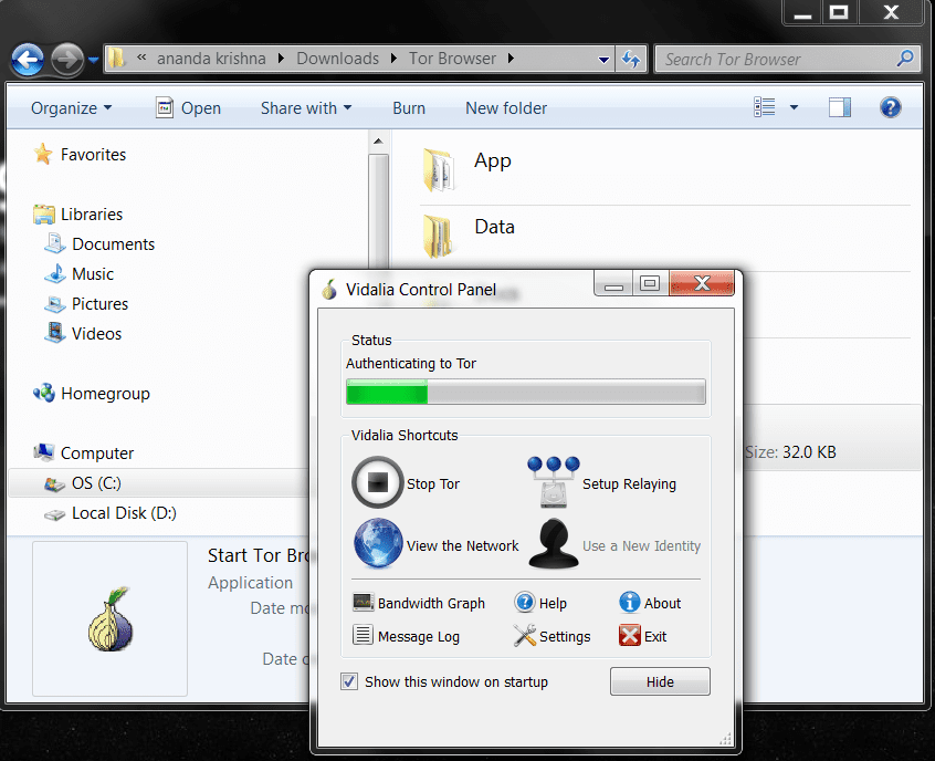 Step 4 - Vidalia Control Panel