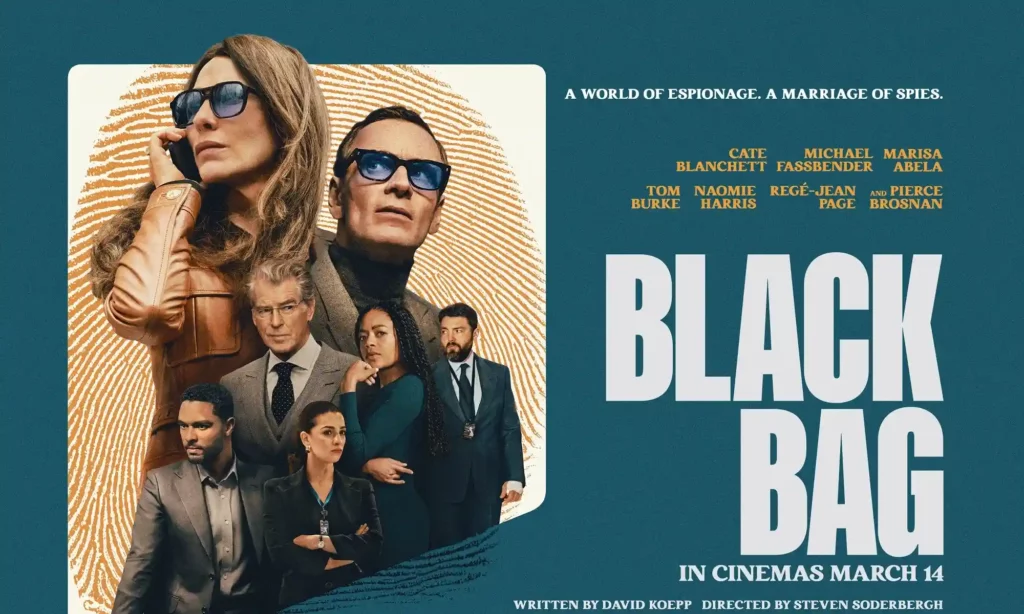 Cate Blanchett and Michael Fassbender in the spy thriller movie Black Bag