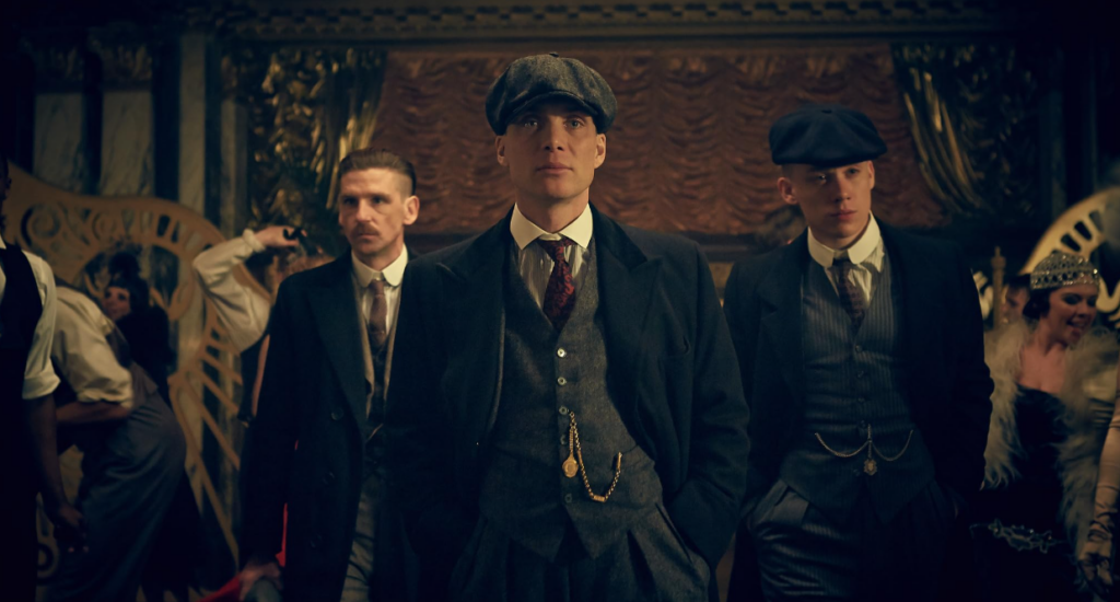 Cillian Murphy, Paul Anderson, and Joe Cole in Peaky Blinders.