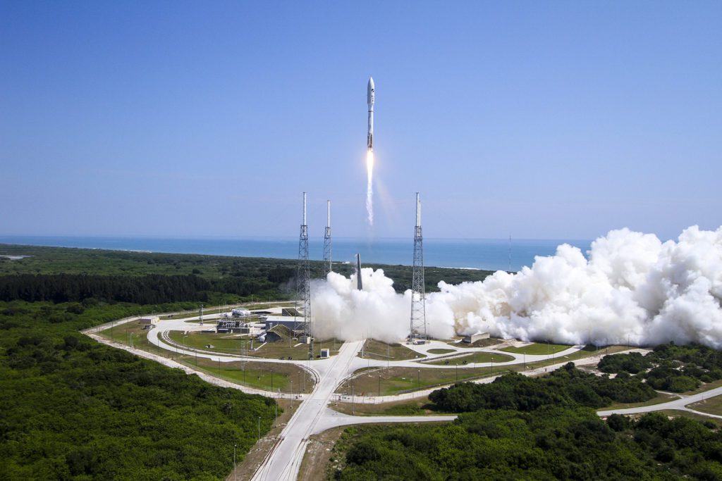 The Atlas V rocket launched from Cape Canaveral Air Force Station, Florida