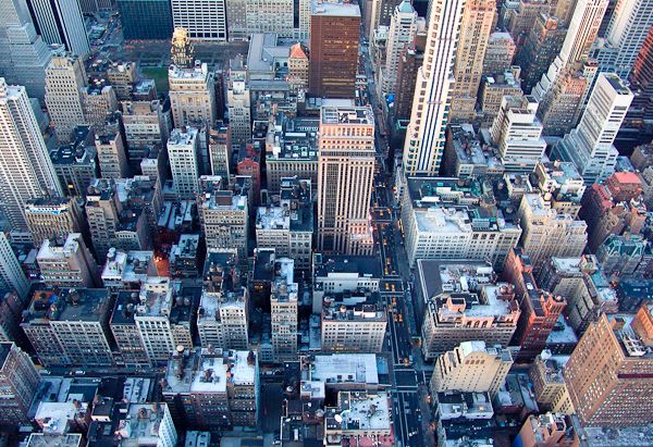 Bird's eye view of New York City