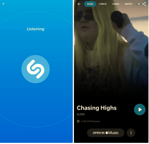 Shazam vs. SoundHound: Shazam app