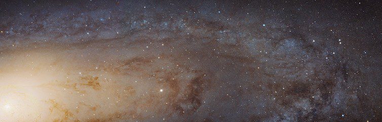The image below shows Andromeda Galaxy