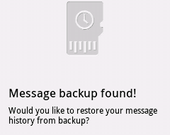 Whatsapp message backup