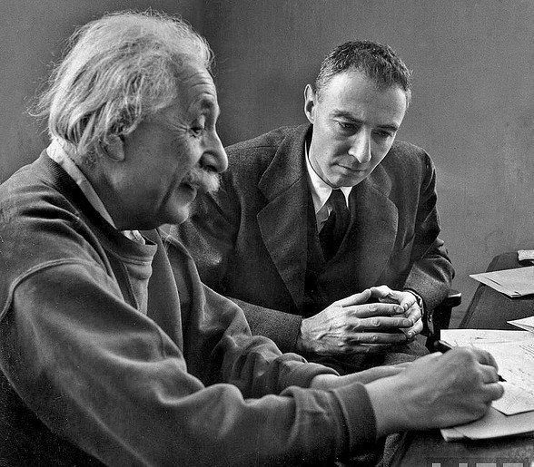 Albert Einstein and J. Robert Oppenheimer