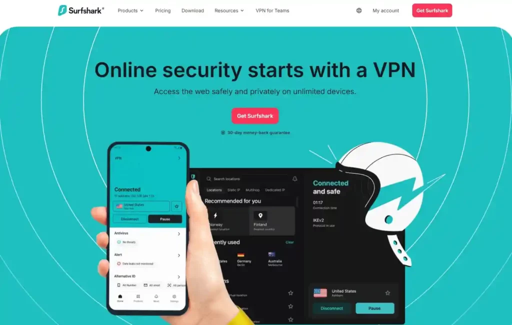 Surfshark: One of the top 5 for email and ID masking