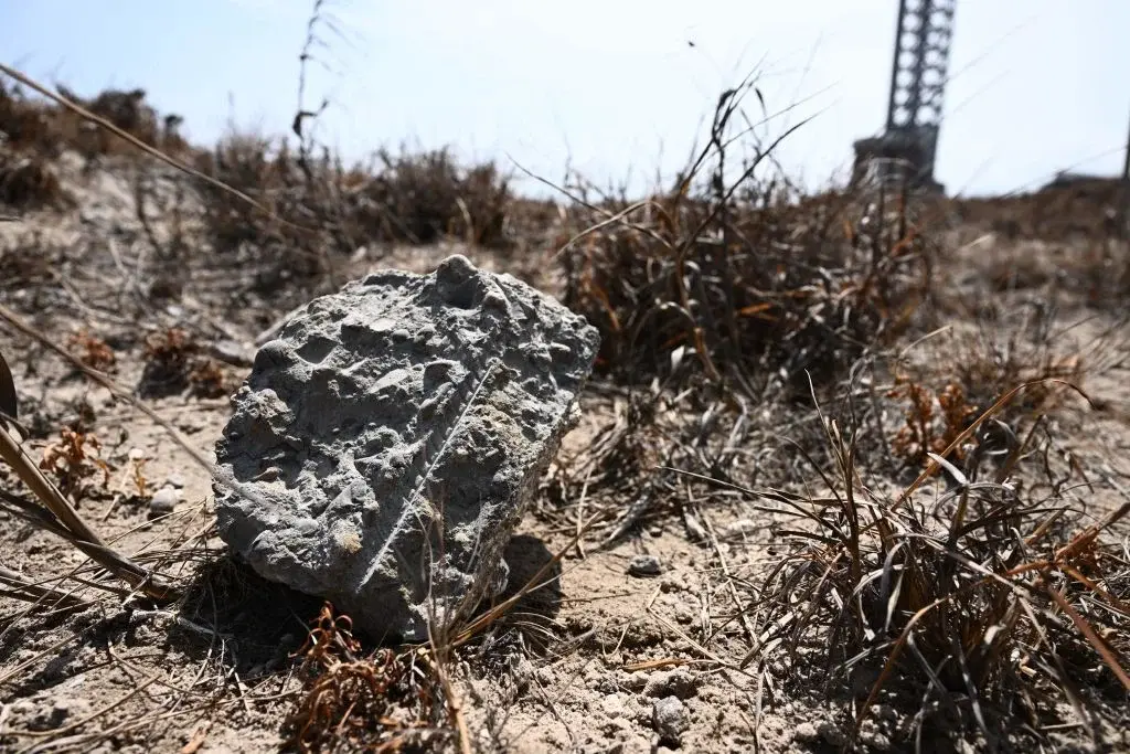 On April 22, 2023, debris from the launch pad, resulting from the SpaceX rocket launch of Starship taking flight on April 20 during a test from Starbase in Boca Chica, Texas, scattered across the ground.