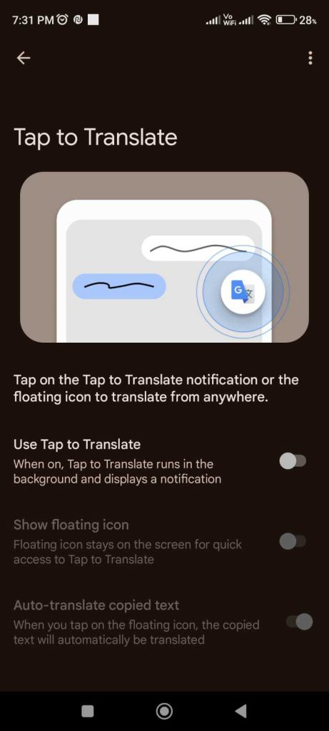Google Translate App- tap to translate