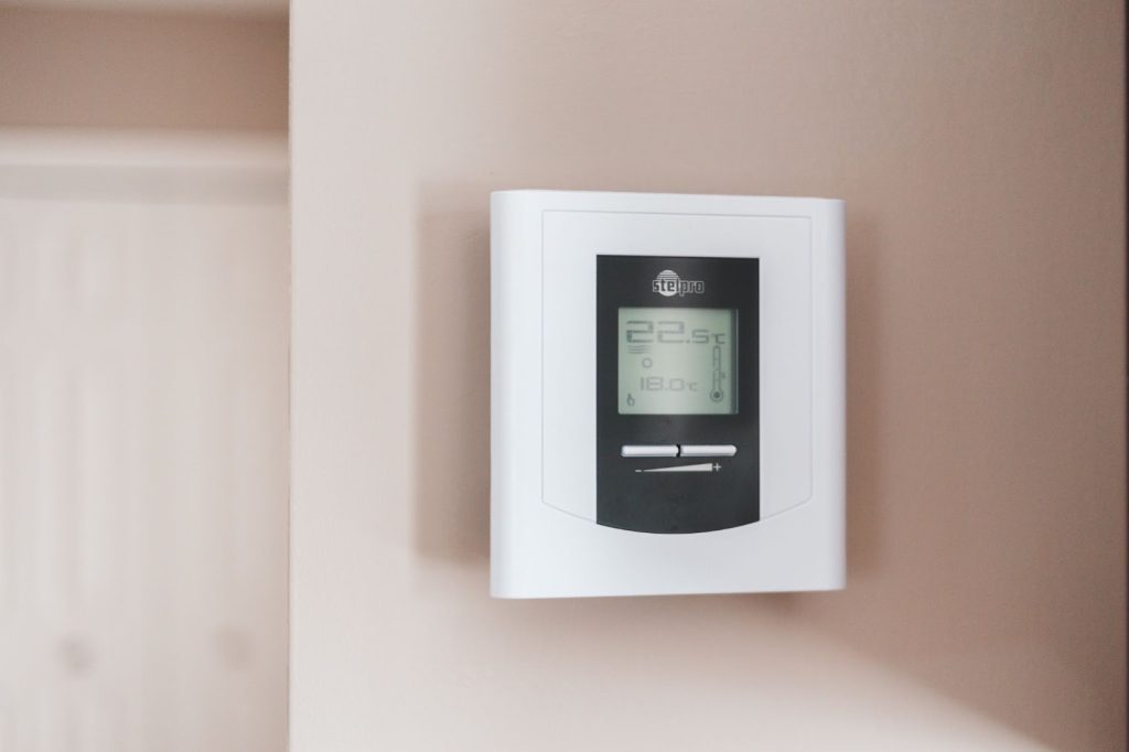 Thermostat, a part of smart home automation systems. 