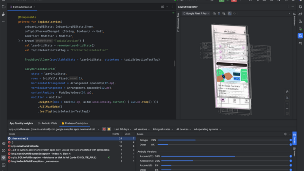 Android Studio, an integrated development environment (IDE)