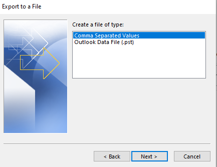 Select "Export to File":
