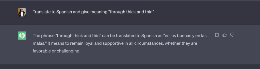 Using ChatGPT for translation 