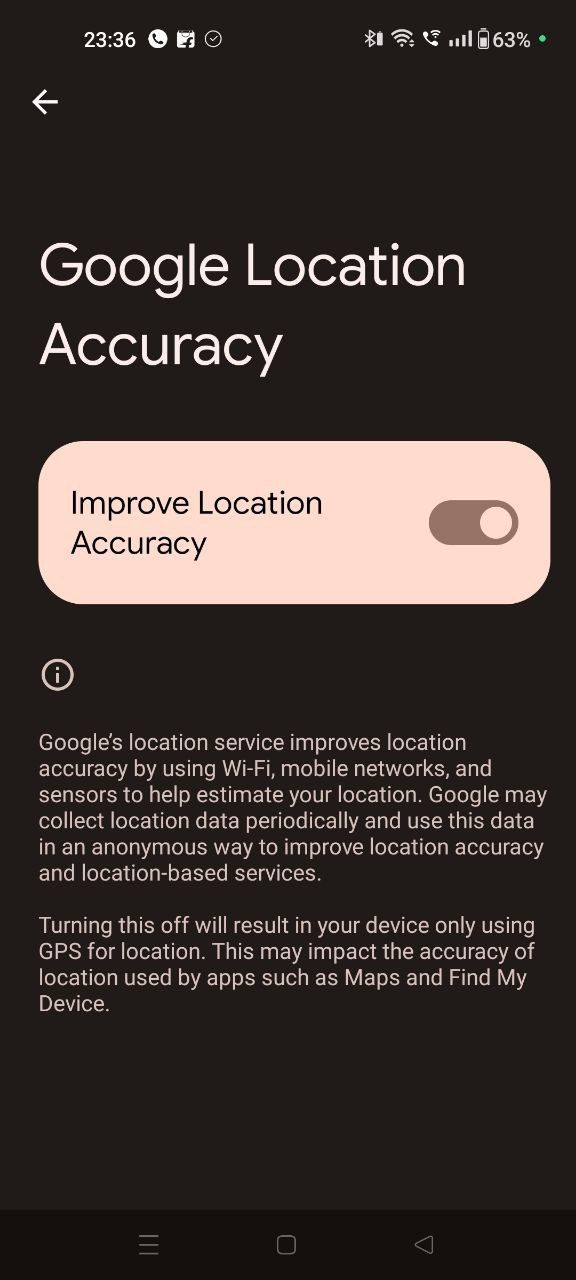 google maps not working on android: Google Location Accuracy