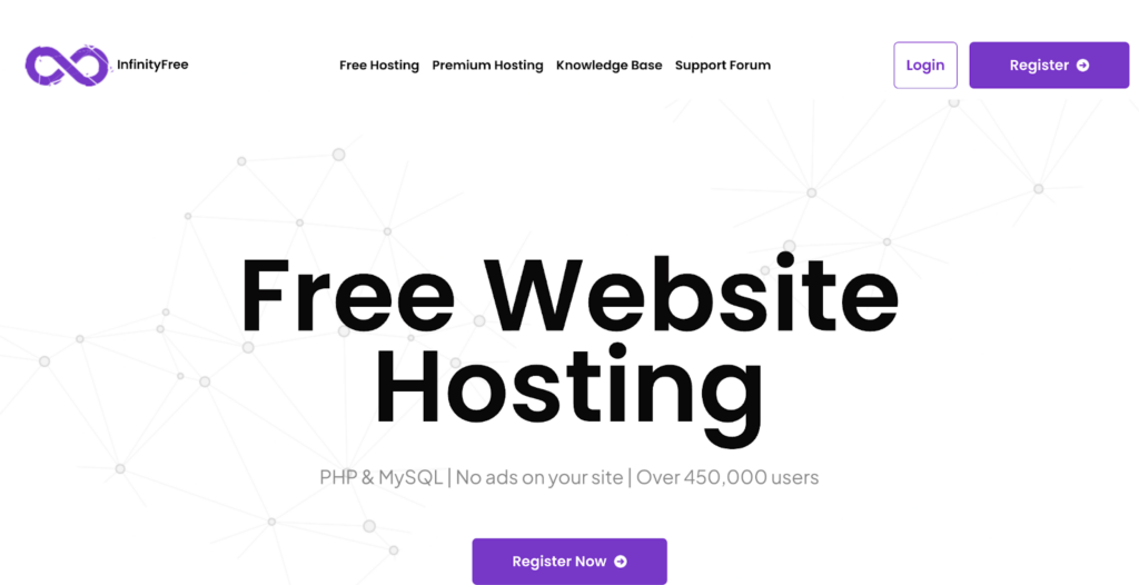 InfinityFree traditional free website hosting