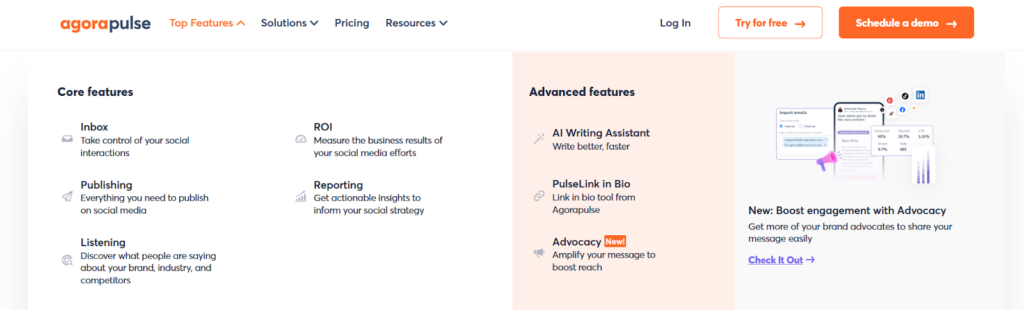 Agorapulse is a fast-growing platform making its place in the list of the social media management tools