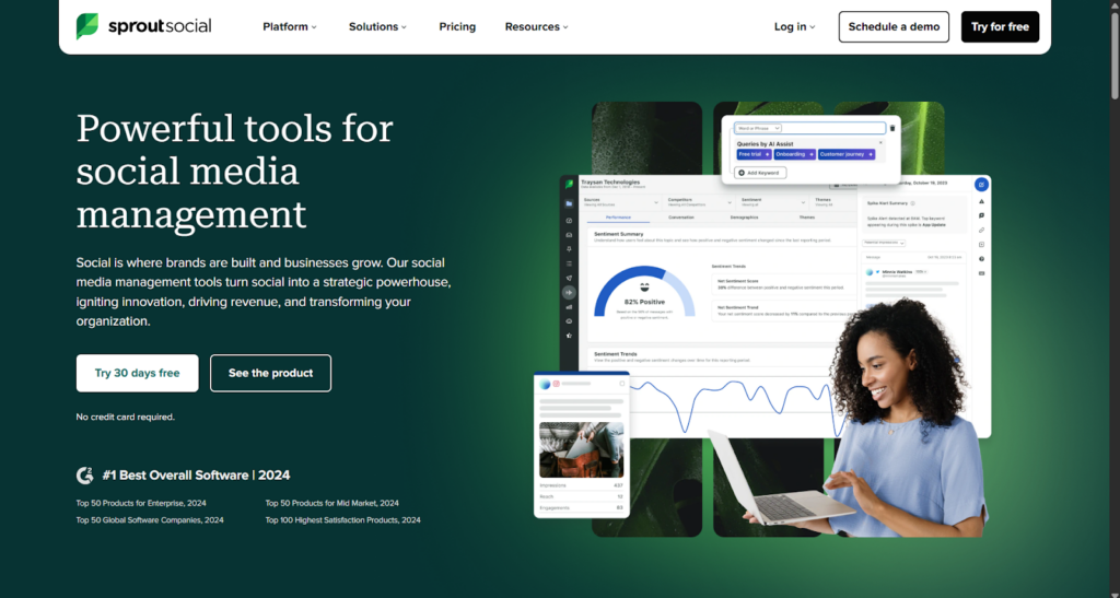 Sprout Social provide quantitative and contextual data for all your social profiles across Facebook, Twitter, Instagram, LinkedIn and Google+