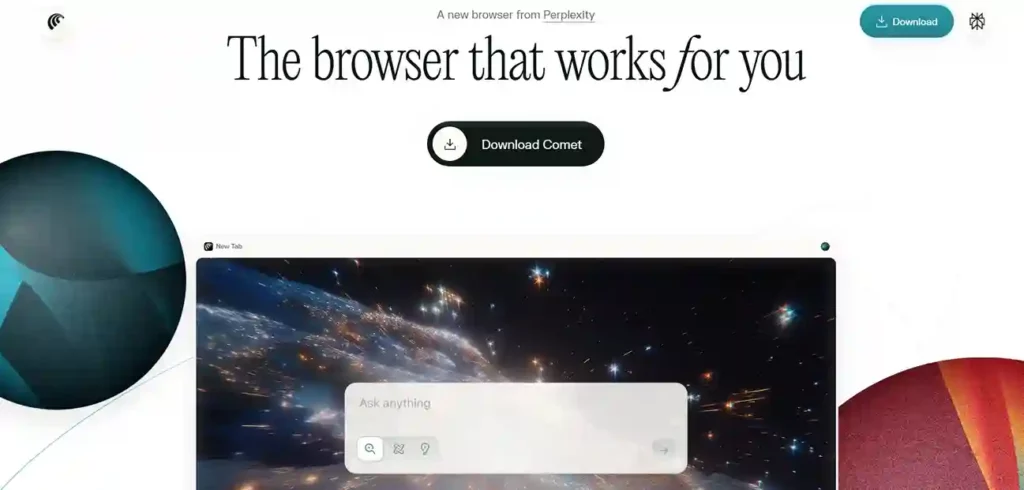 Comet AI browser launched by Perplexity AI 