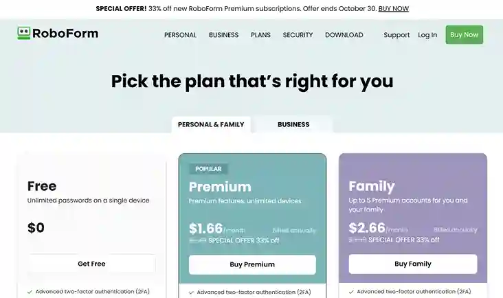 Set secure passwords with RoboForm 