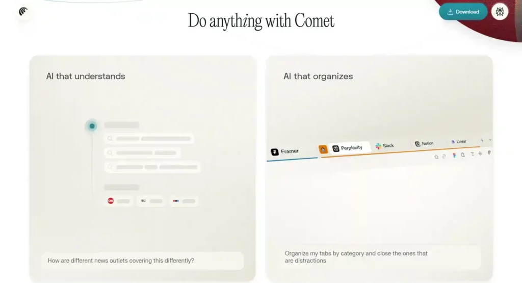 Use cases of Comet AI browser 
