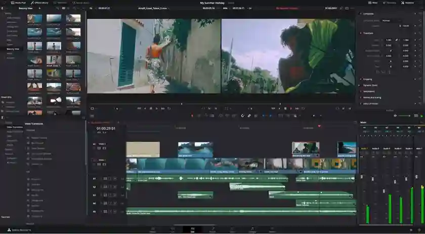 This is how the interface will look on DaVinci Resolve