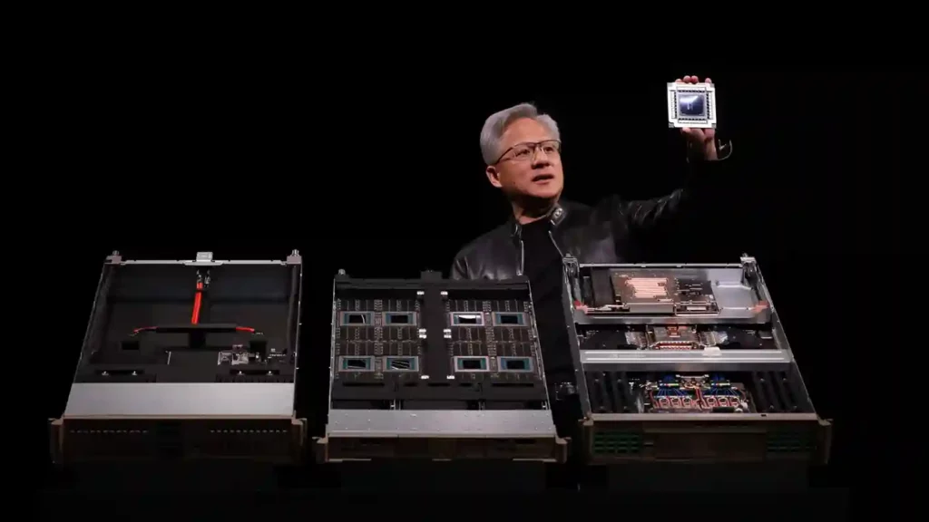 Huang unveils NVIDIA's latest chip alongside next-gen server hardware at GTC.