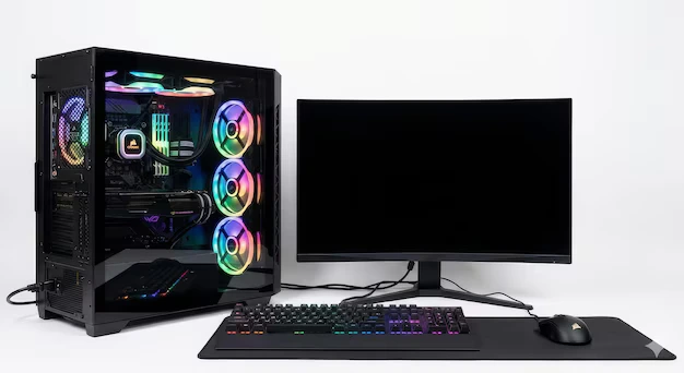 Desktop towers house a dedicated GPU, full-size motherboard, and upgradable components
